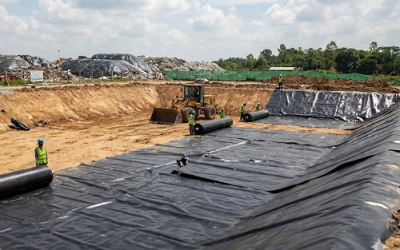 আবর্জনা ব্যবস্থাপনা ও ল্যান্ডফিল প্রজেক্টে জিও মেমব্রেন